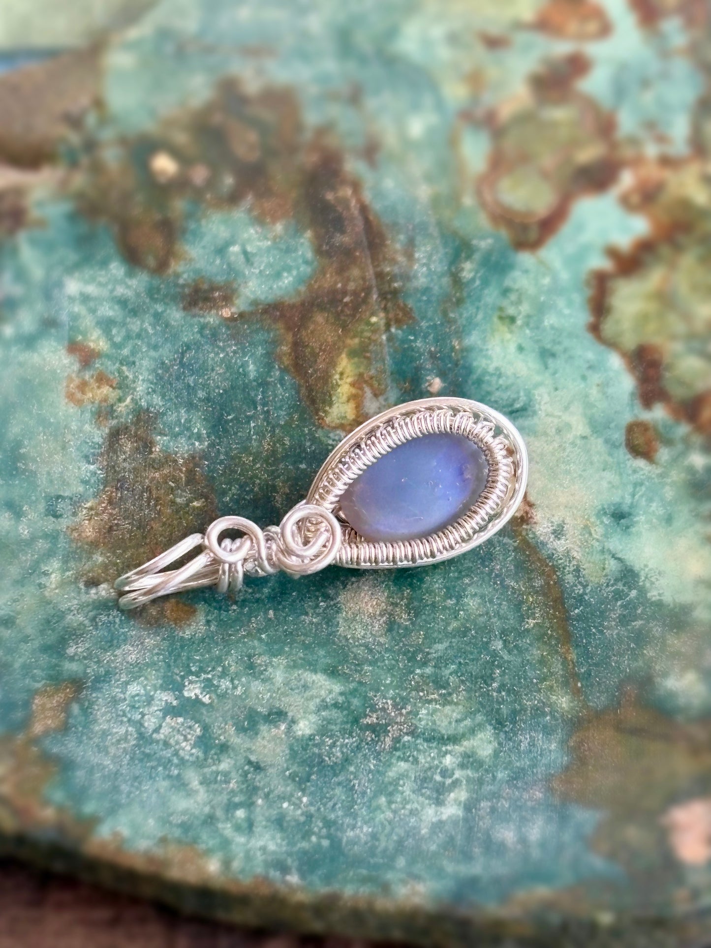 Lightning Ridge Opal Sterling Silver Pendant