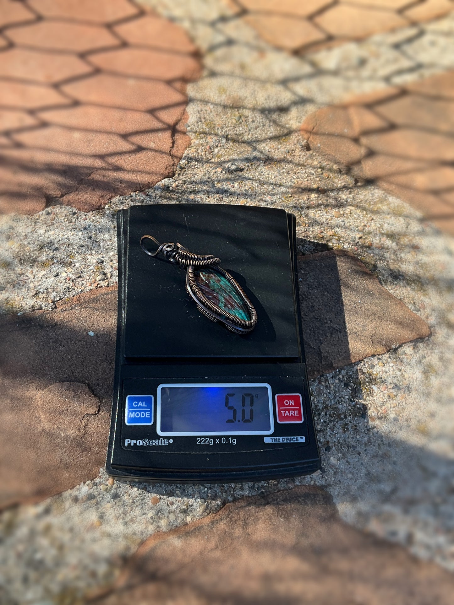 Shell Carved Chrysocolla Pendant