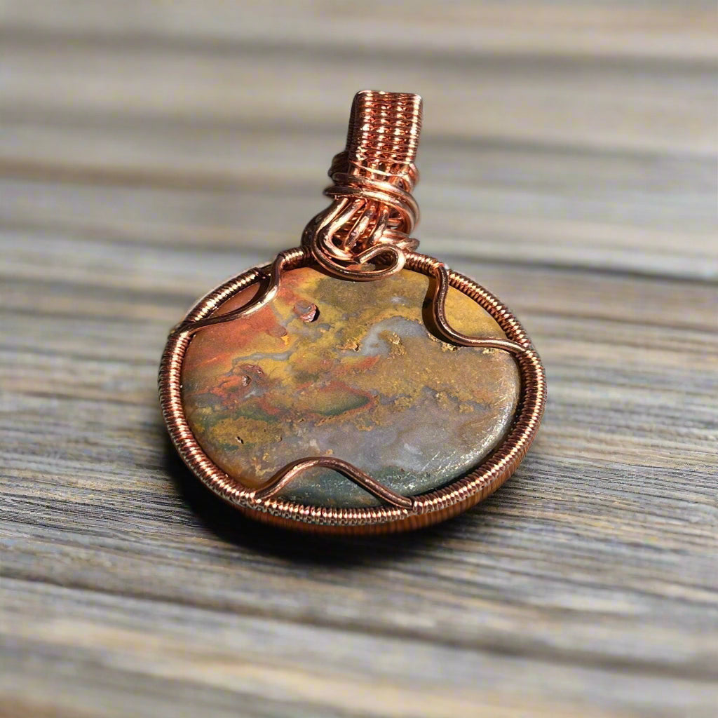 Snake Wire Wrap Pendant