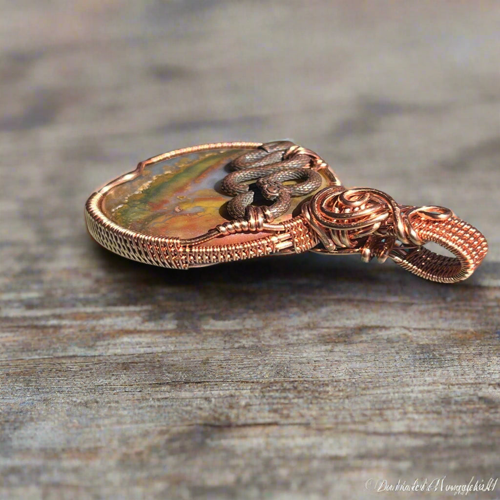 Snake Wire Wrap Pendant