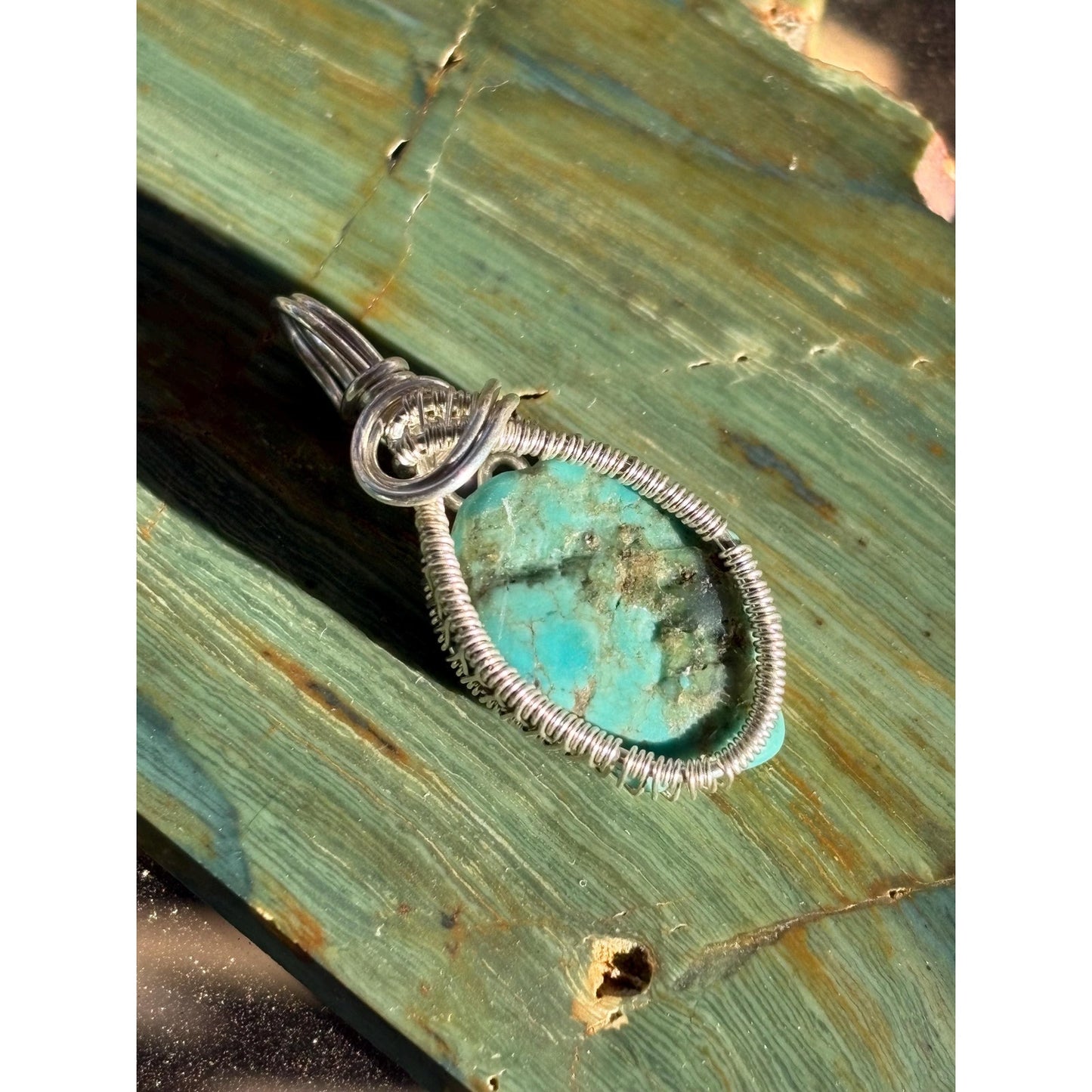 Unique Sterling Silver Wire Wrap Pendant