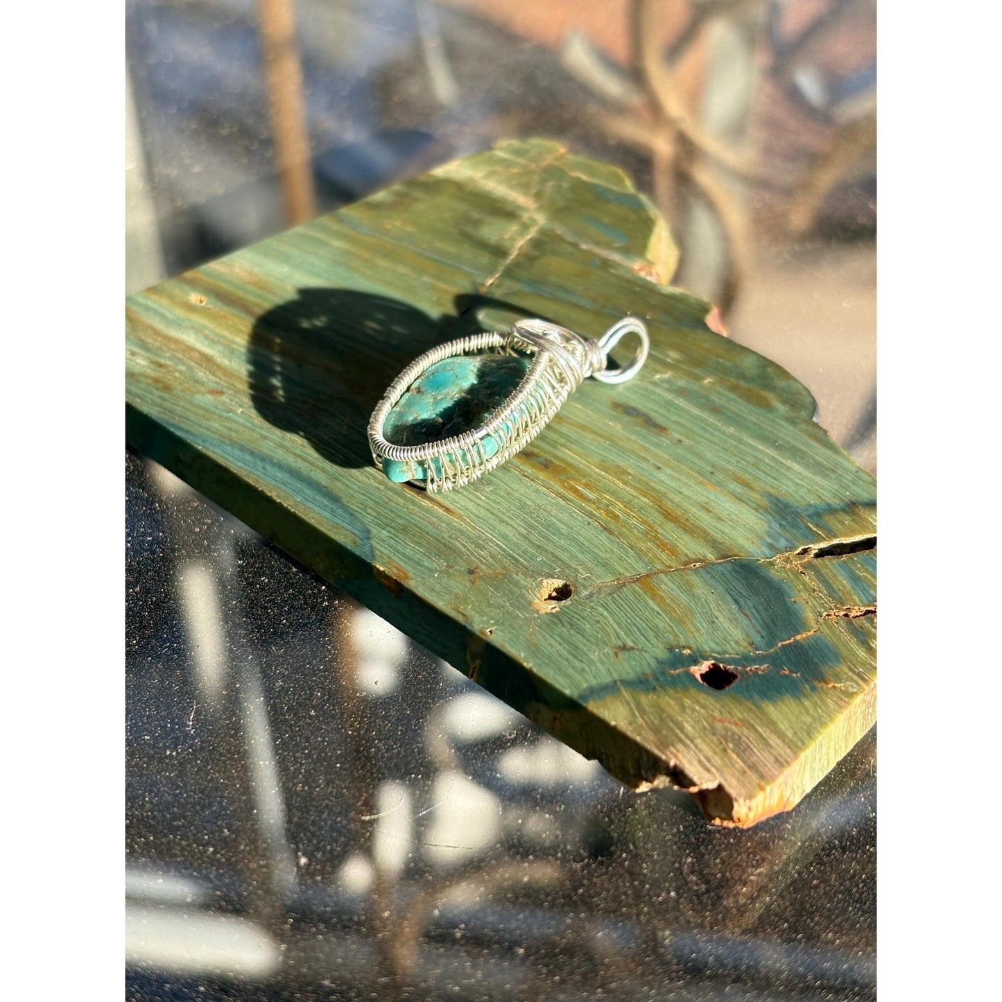 Unique Sterling Silver Wire Wrap Pendant