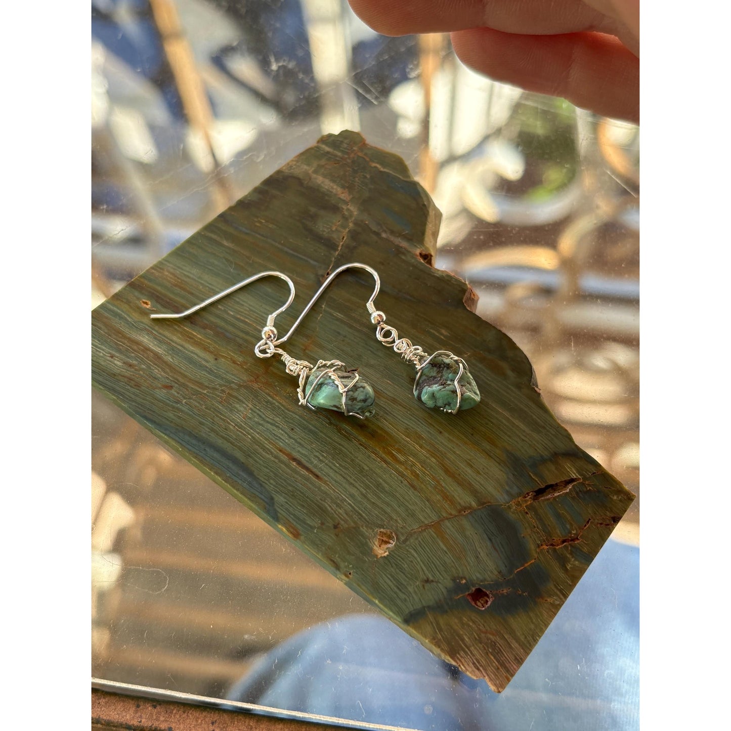 Dainty Sleeping Beauty Turquoise Earrings