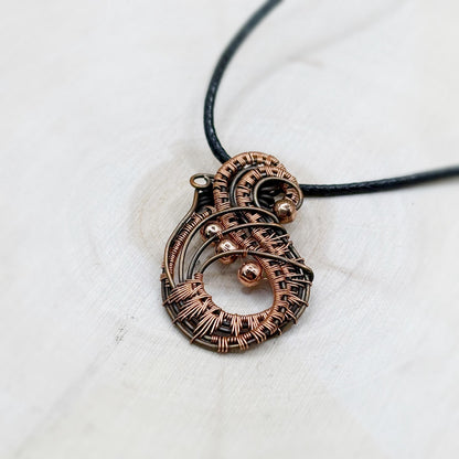 Nothing But Copper Wire Wrap Pendant