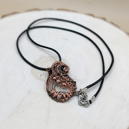 Nothing But Copper Wire Wrap Pendant