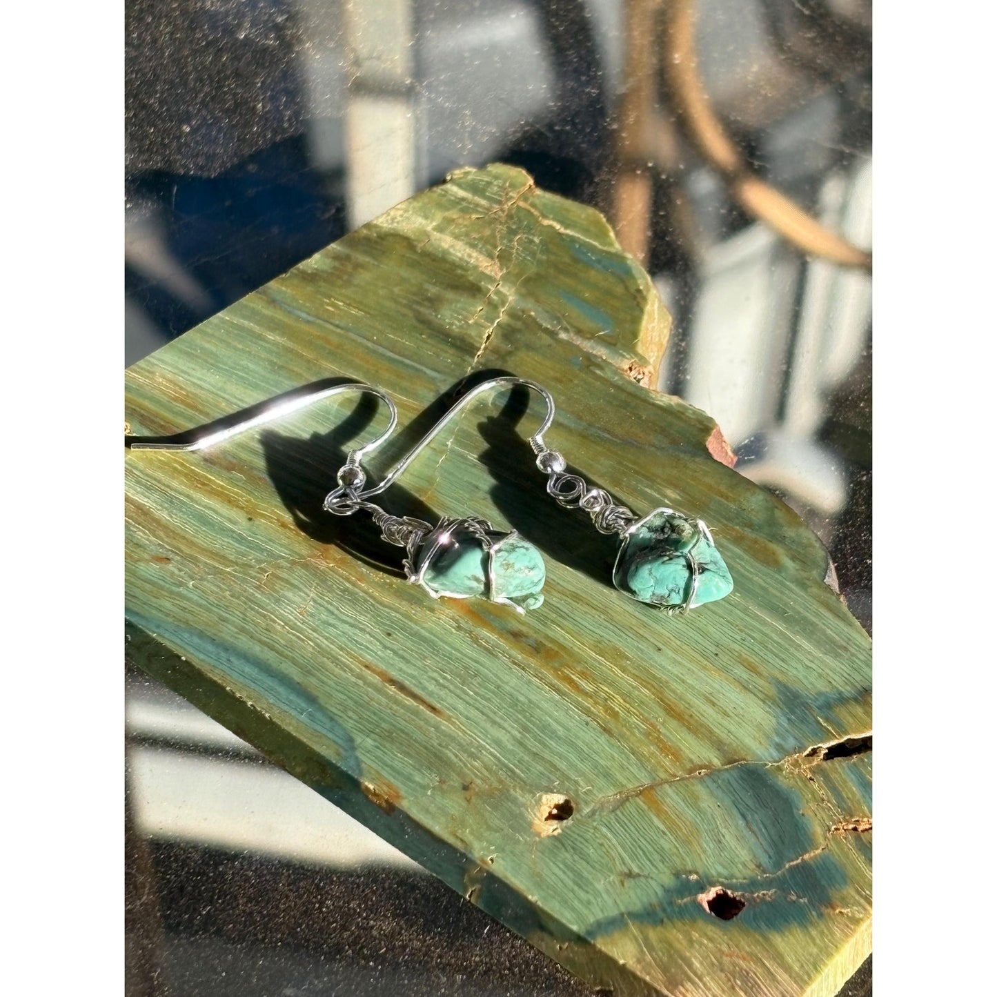 Dainty Sleeping Beauty Turquoise Earrings