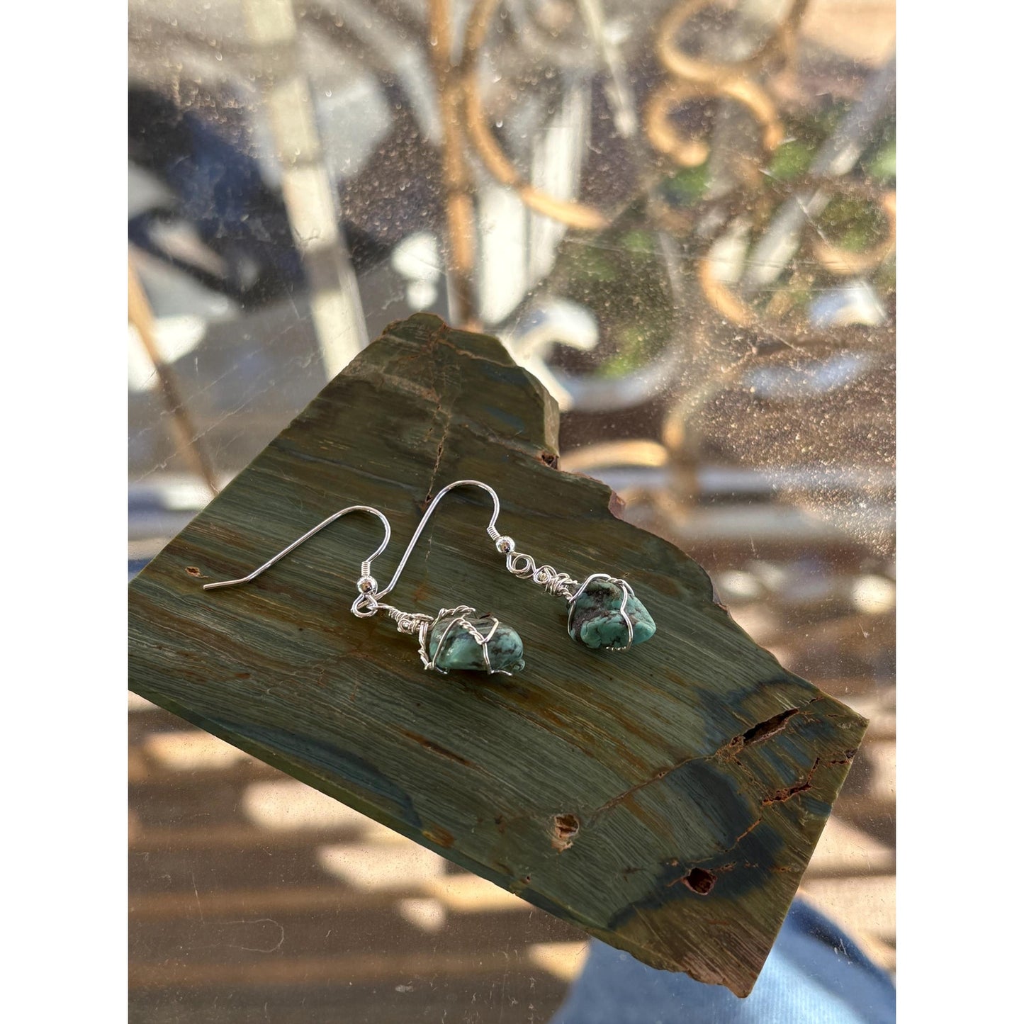 Dainty Sleeping Beauty Turquoise Earrings