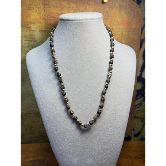 Tibetan Agate Knotted Necklace