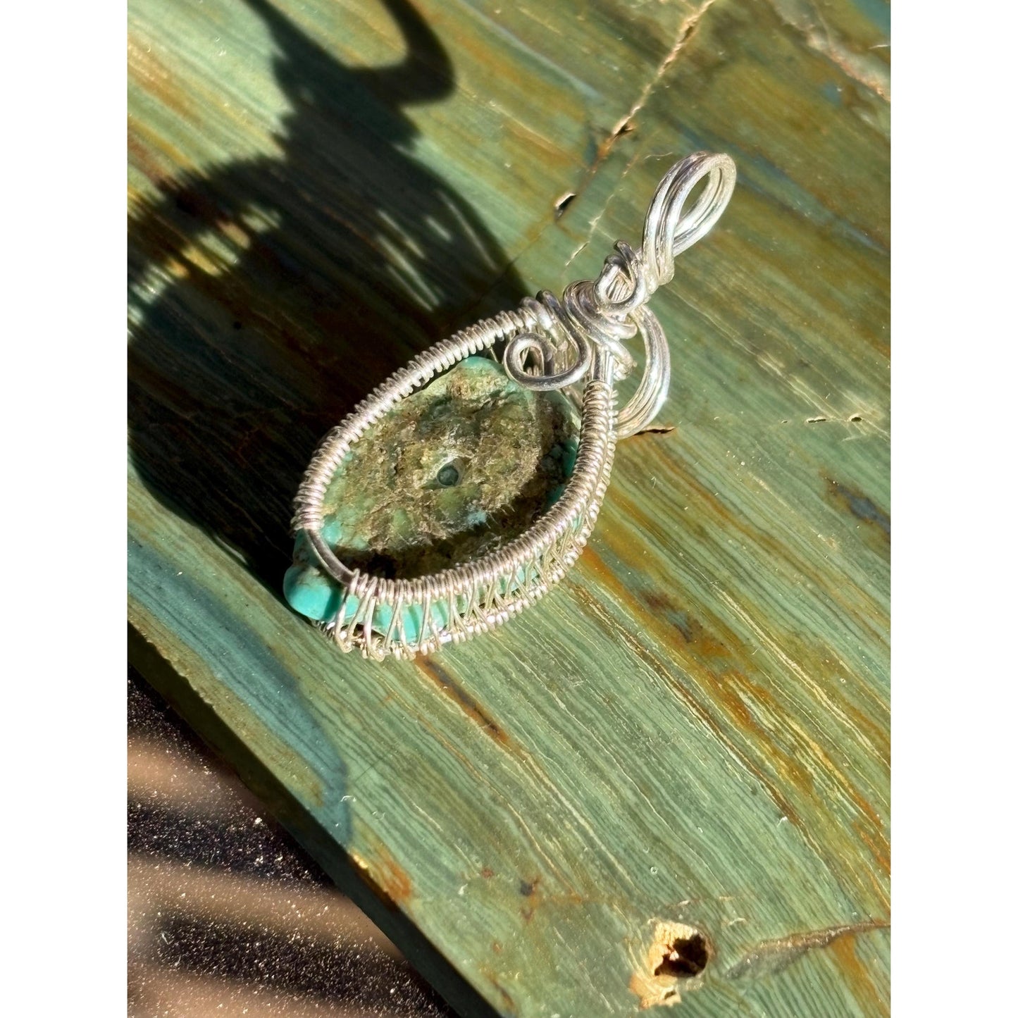 Unique Sterling Silver Wire Wrap Pendant