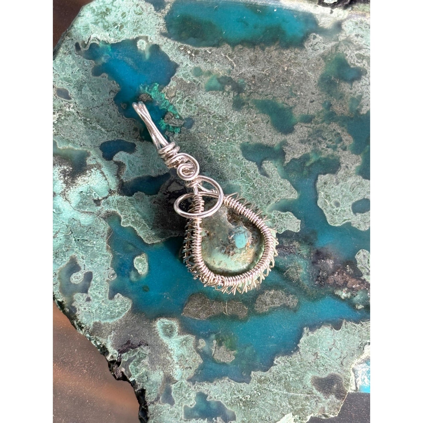 Sterling Silver Sleeping Beauty Turquoise Pendant