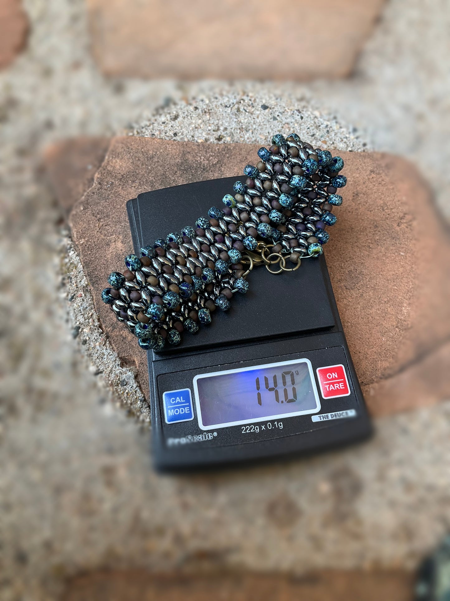 Hematite Super Duo Bead Weaved