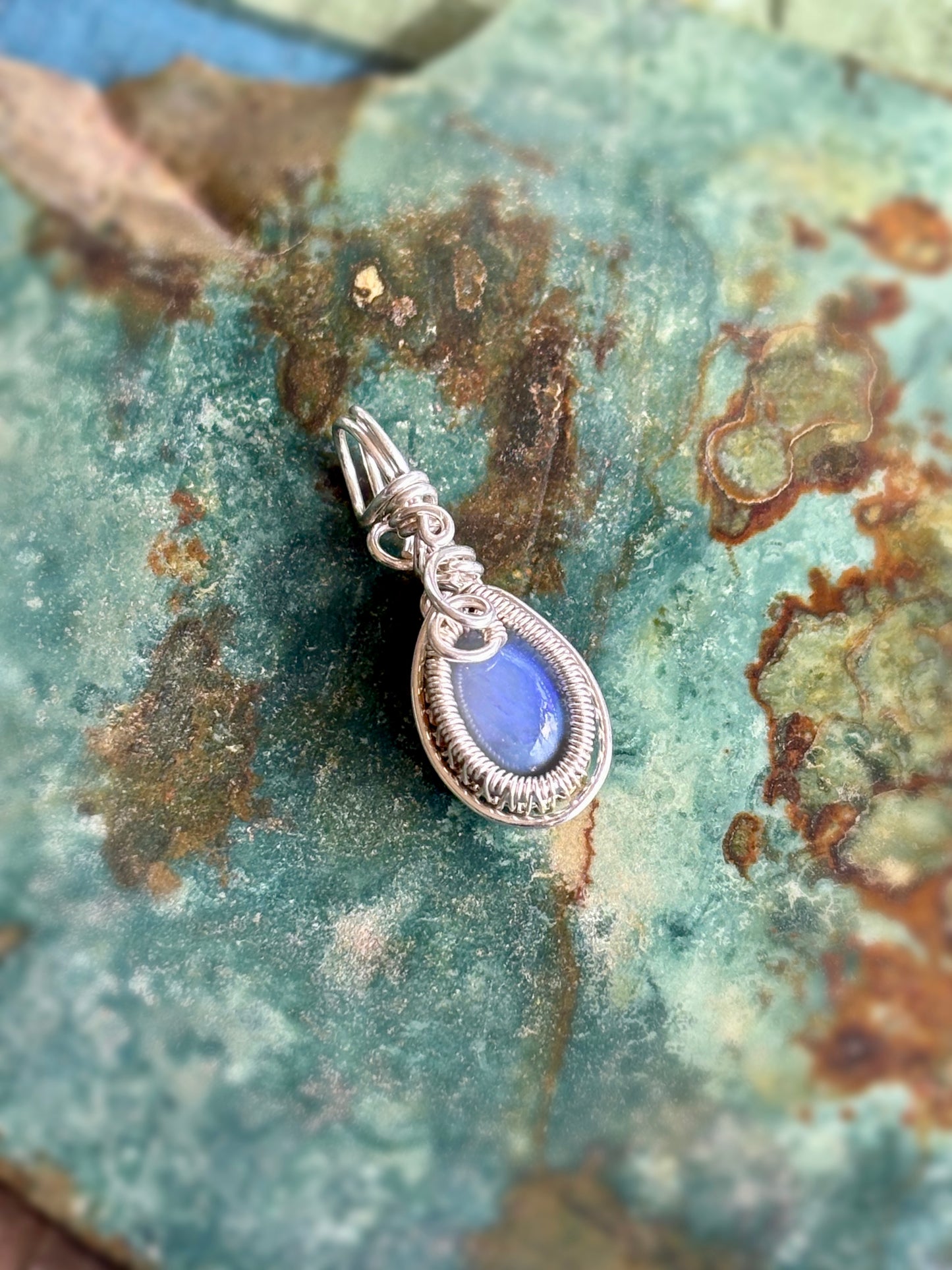 Lightning Ridge Opal Sterling Silver Pendant