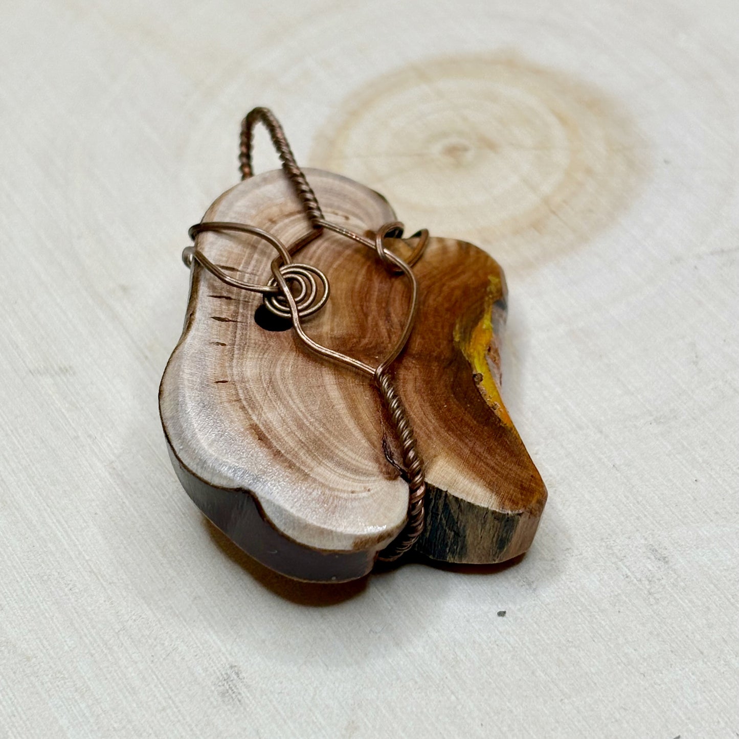 Manzanita Hand Painted Copper Necklace Pendant