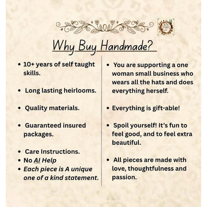 A list of facts on why buying handmade is important