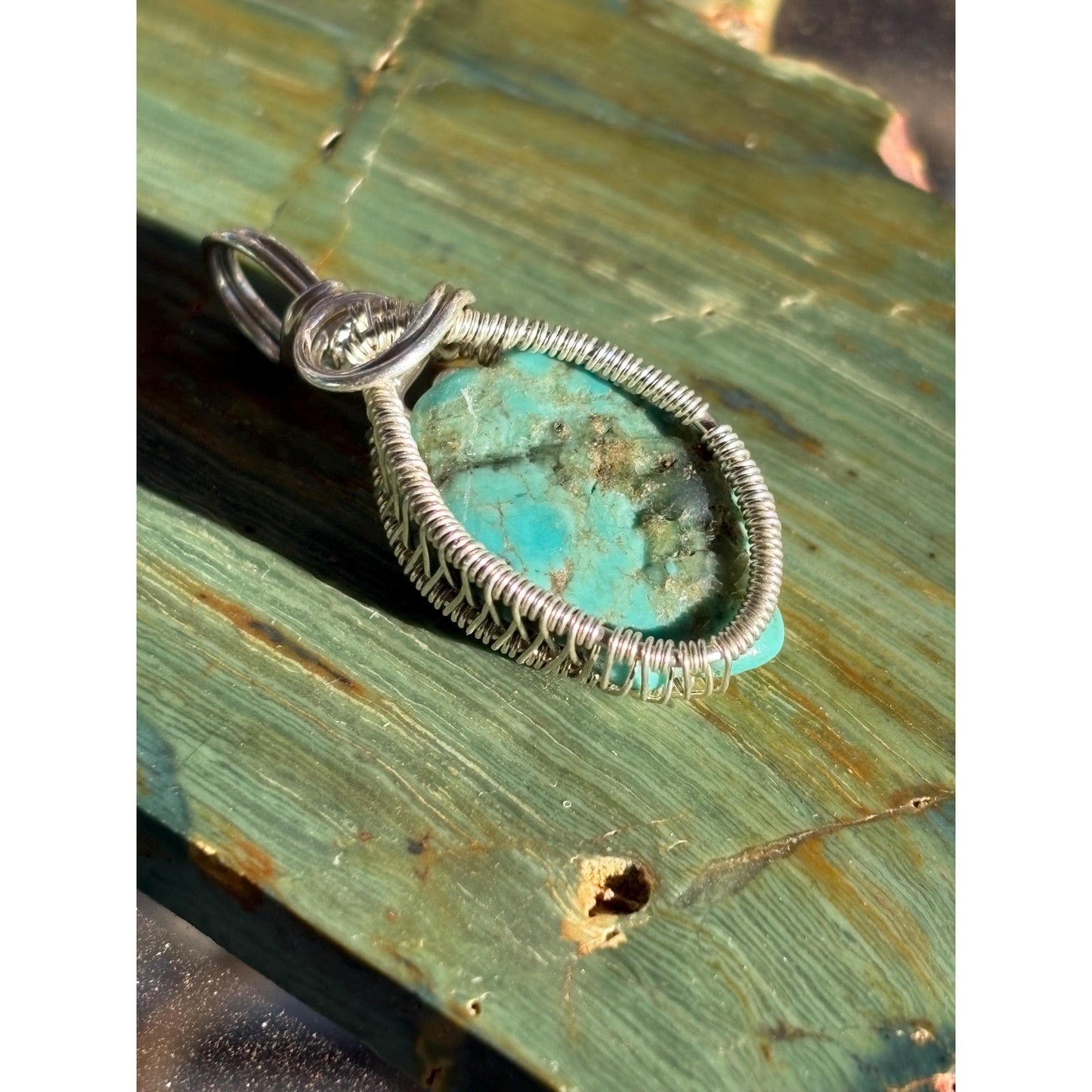 Unique Sterling Silver Wire Wrap Pendant