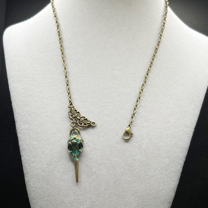 Necklace with a unique pendant on a mannequin bust