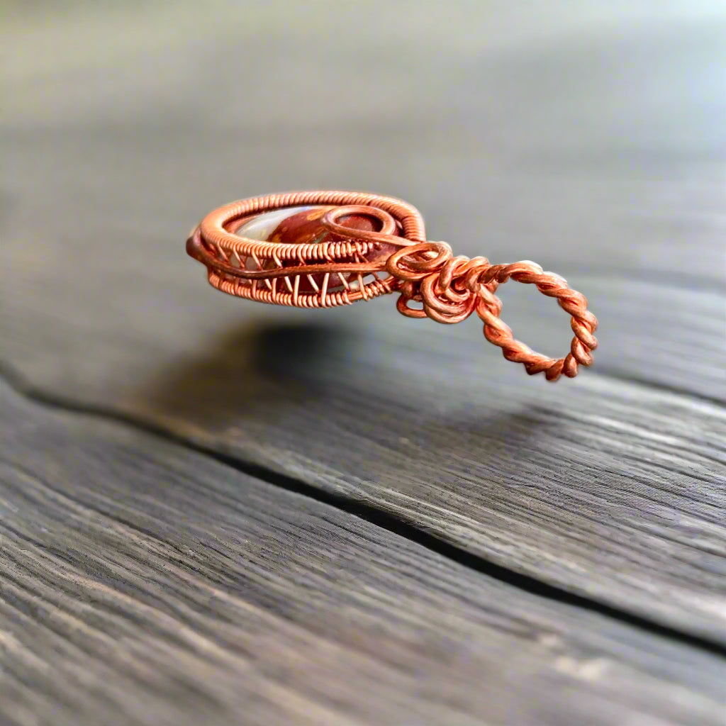 Copper Jewelry Cantera Fire Opal Pendant