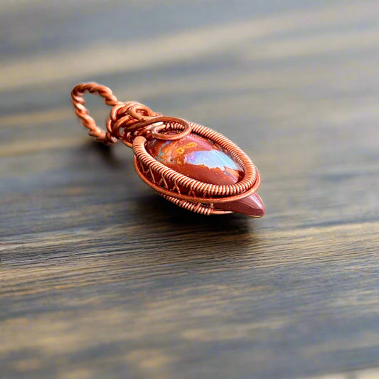 Copper Jewelry Cantera Fire Opal Pendant