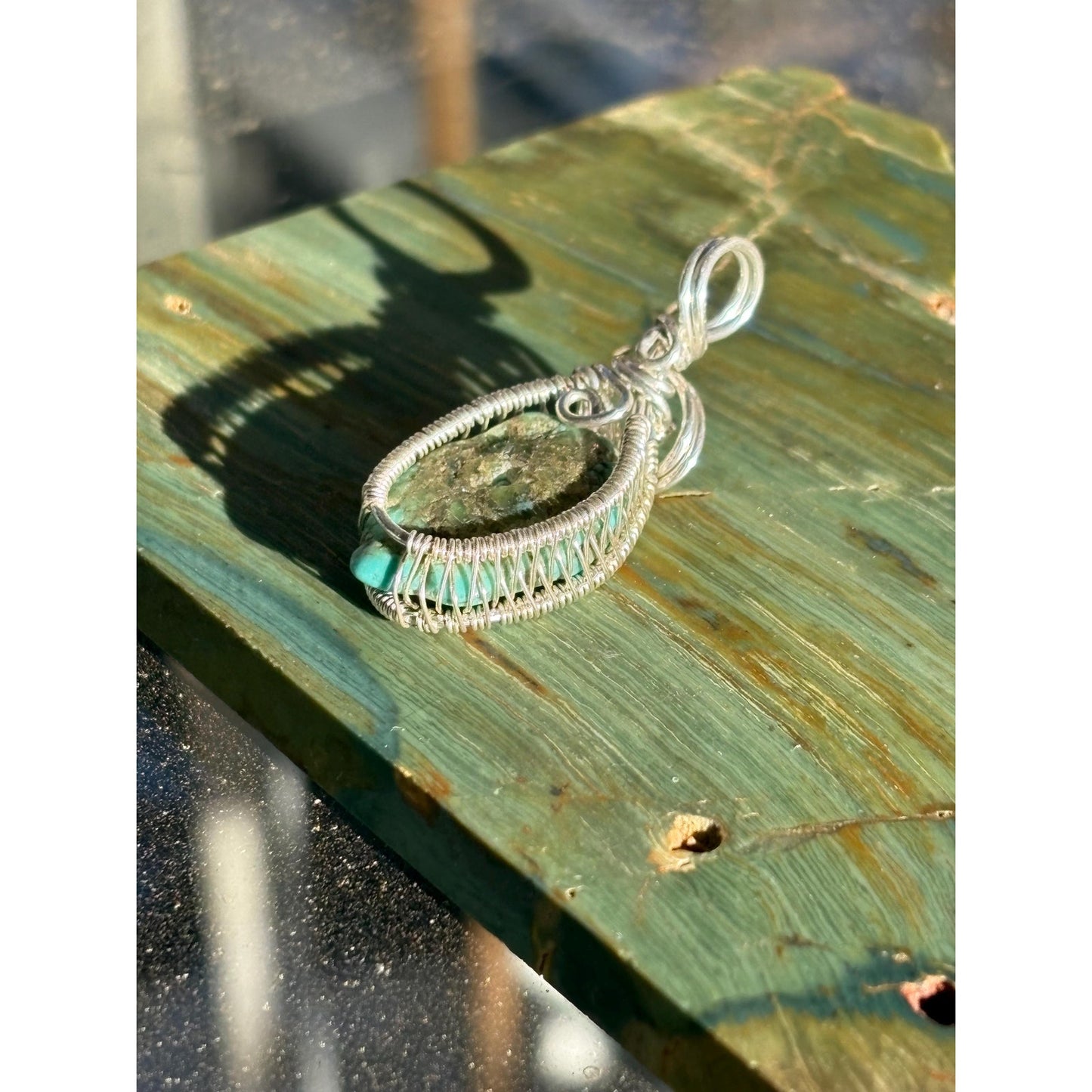 Unique Sterling Silver Wire Wrap Pendant