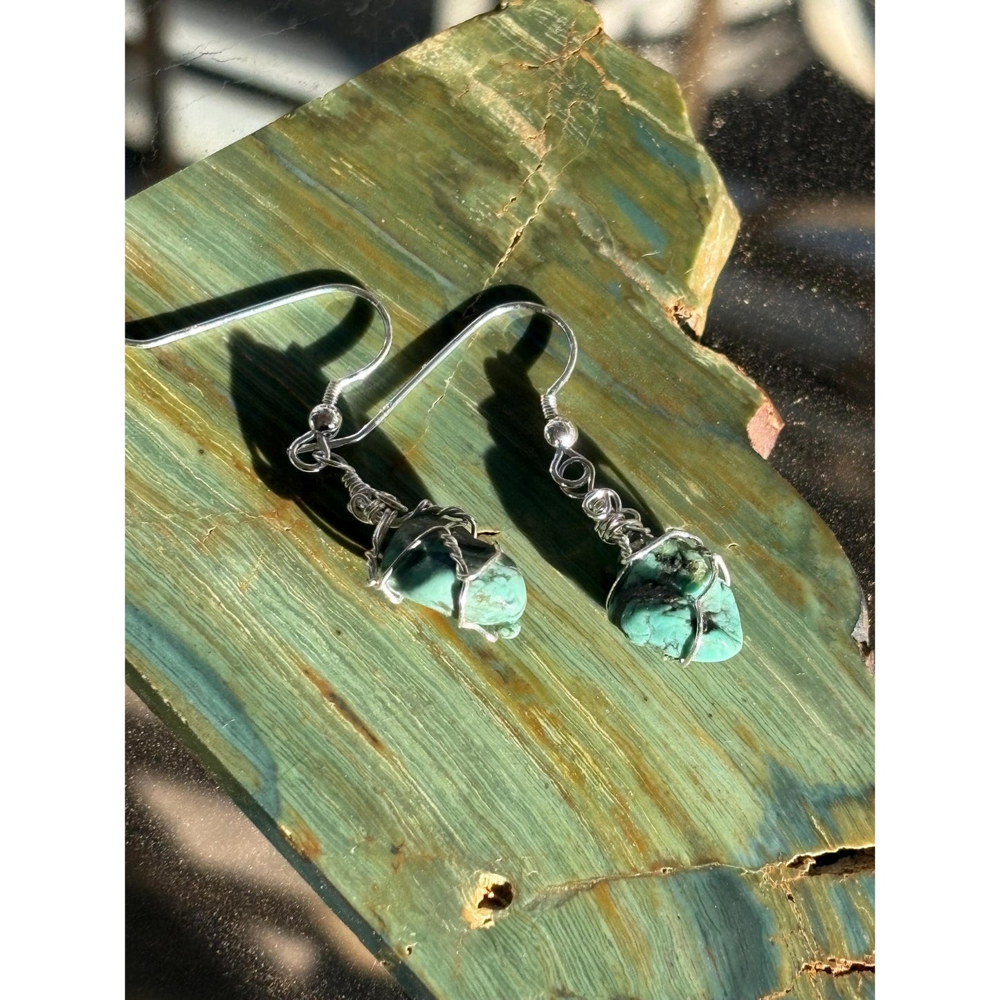 Dainty Sleeping Beauty Turquoise Earrings