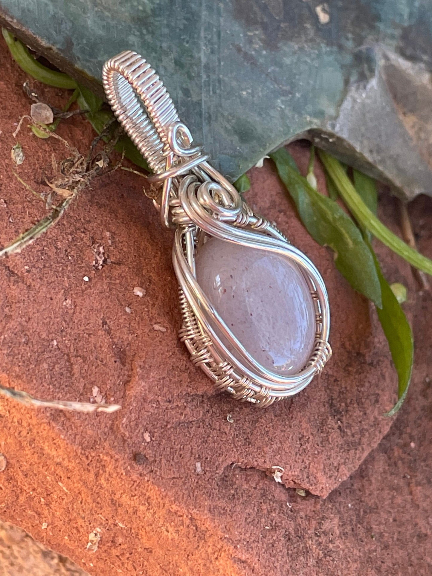 Peach Moonstone In Sterling Silver