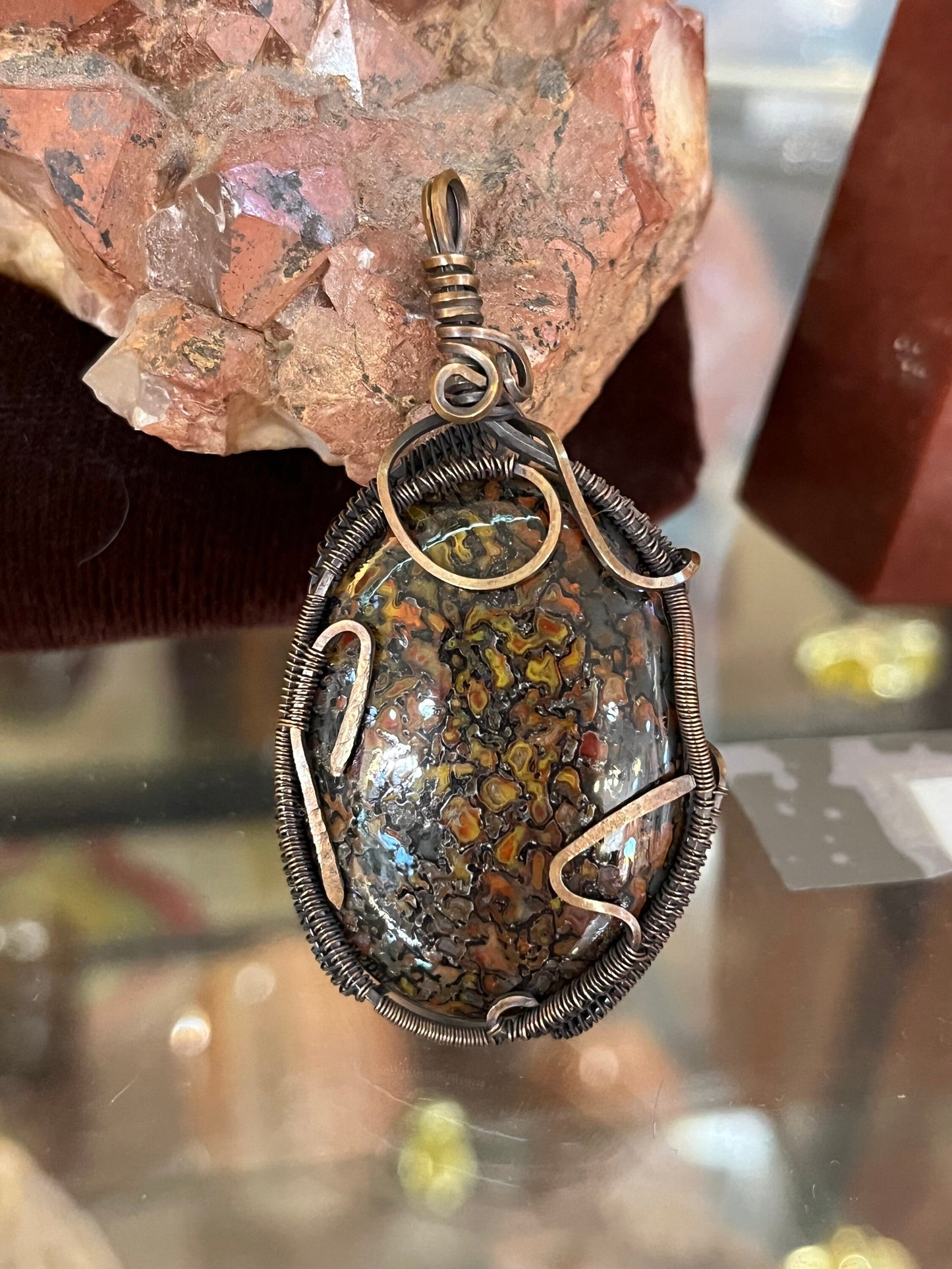 Gem Bone Copper Pendant