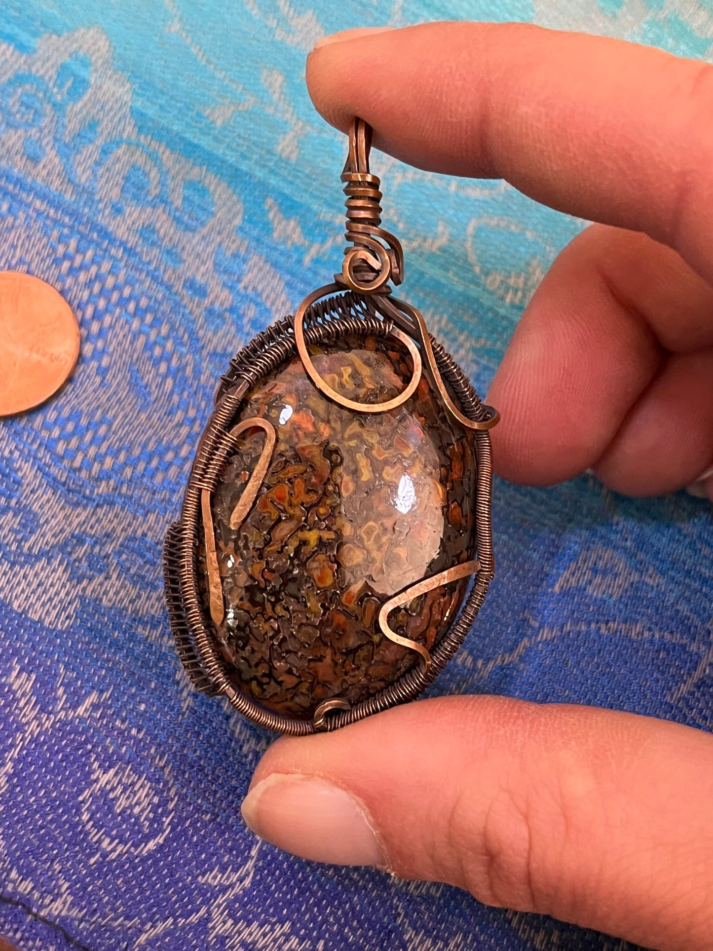 Gem Bone Copper Pendant