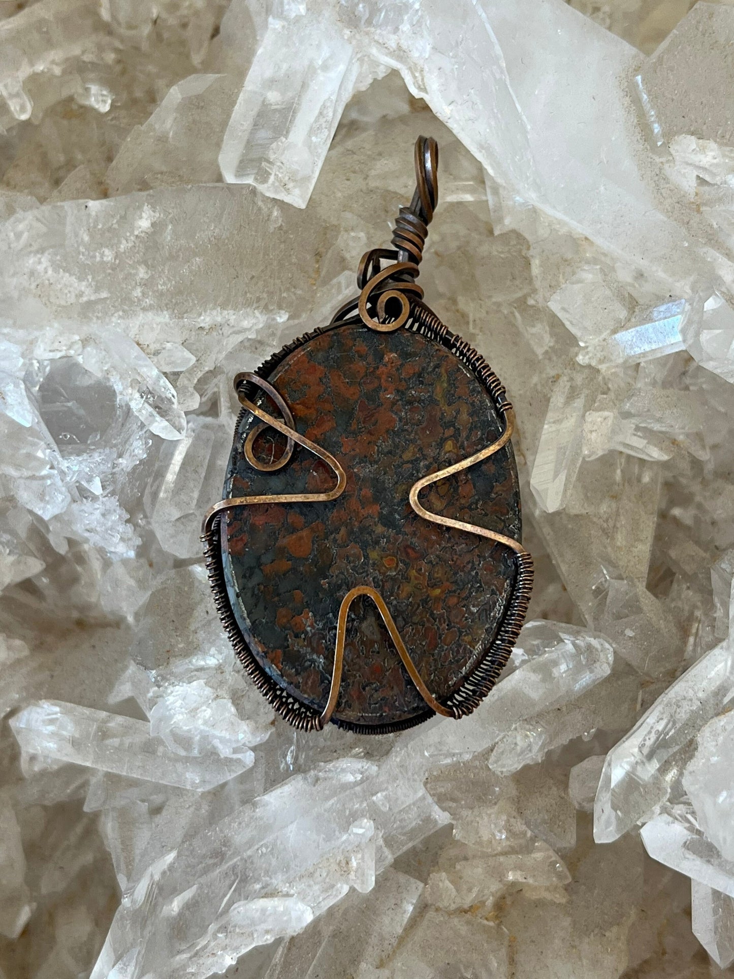 Gem Bone Copper Pendant