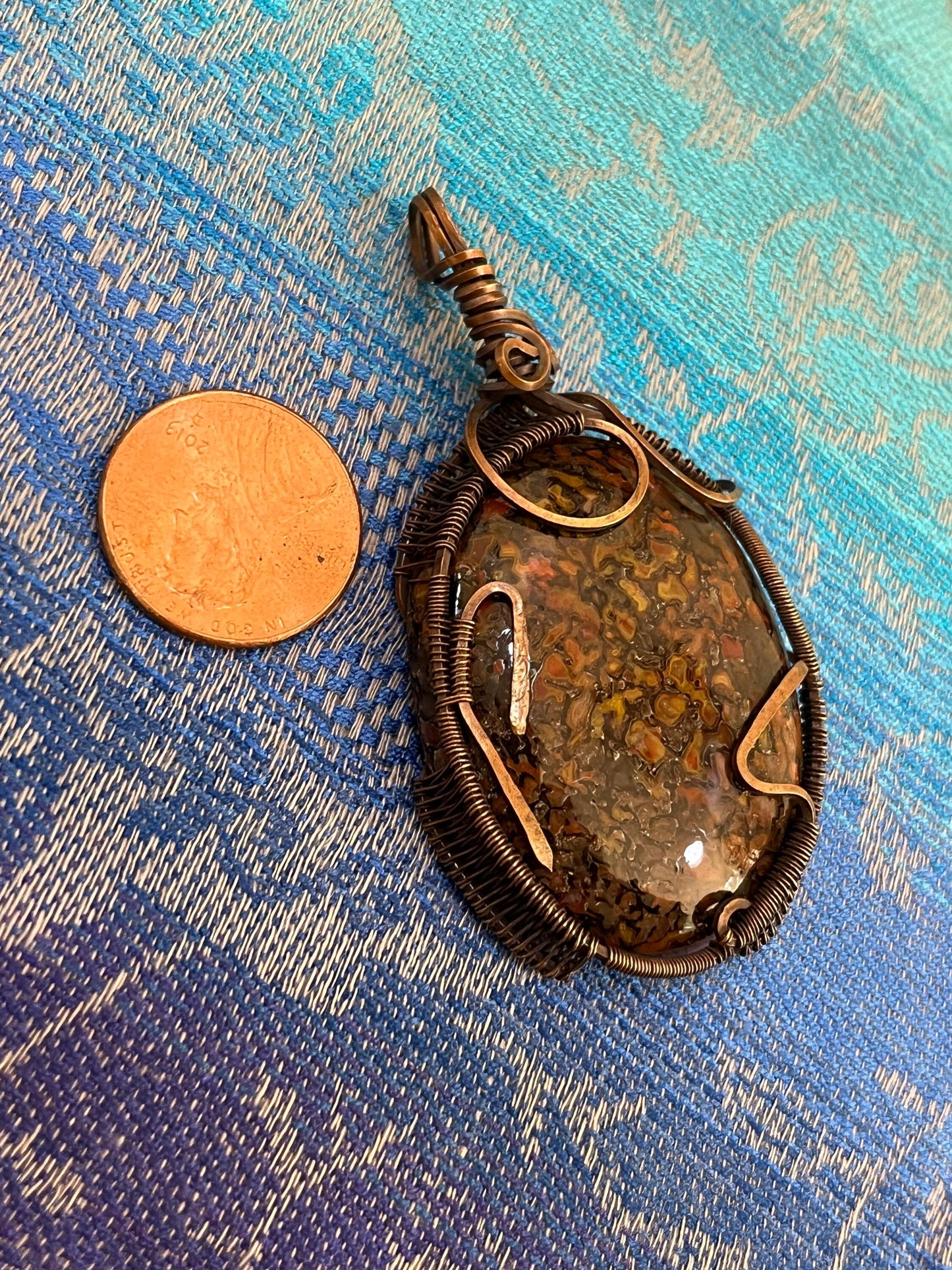 Gem Bone Copper Pendant