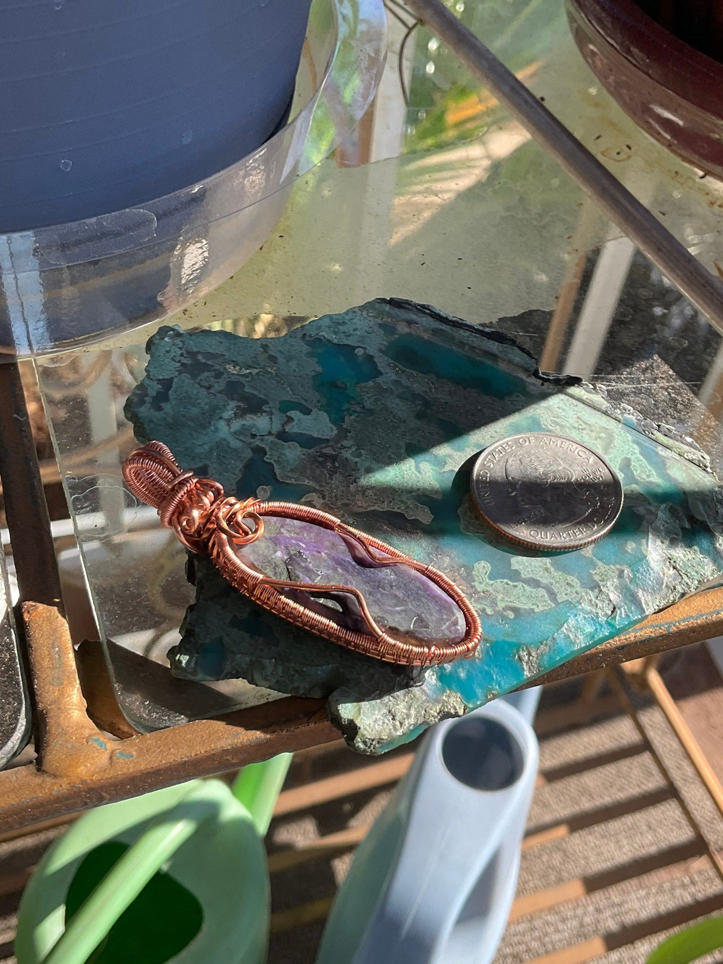 Charoite Stone In Copper