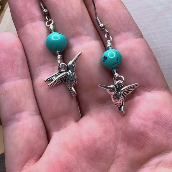 Video of hummingbird earrings