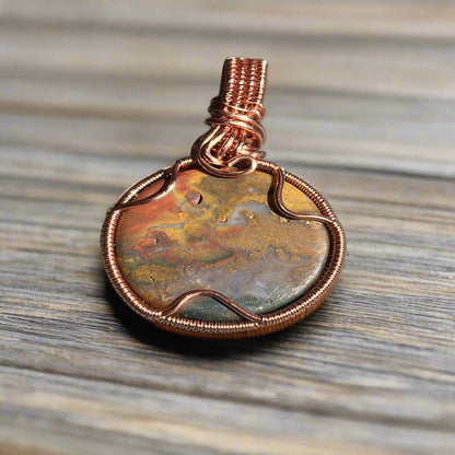 Snake Wire Wrap Pendant